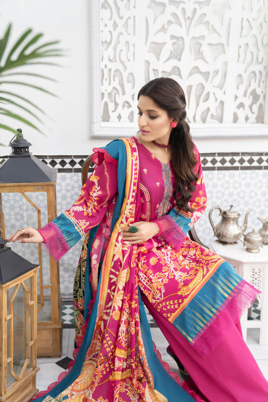 Noorangi Shaad Digital Printed Lawn Unstitched 3Pc Suit - Anabi