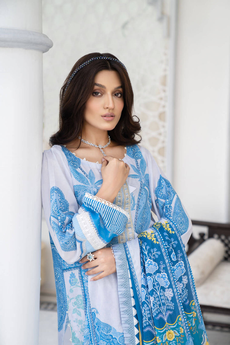 Noorangi Shaad Digital Printed Lawn Unstitched 3Pc Suit - Argwaani