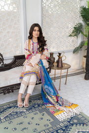 Noorangi Shaad Digital Printed Lawn Unstitched 3Pc Suit - Oudii