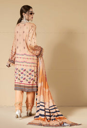 Florence Vol 07 Embroidered Cotail Linen Unstitched 3Pc Suit D-02