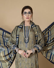 Florence Vol 07 Embroidered Cotail Linen Unstitched 3Pc Suit D-05
