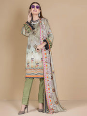 Florence Vol 07 Embroidered Cotail Linen Unstitched 3Pc Suit D-07