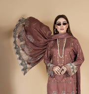 Florence Vol 07 Embroidered Cotail Linen Unstitched 3Pc Suit D-09