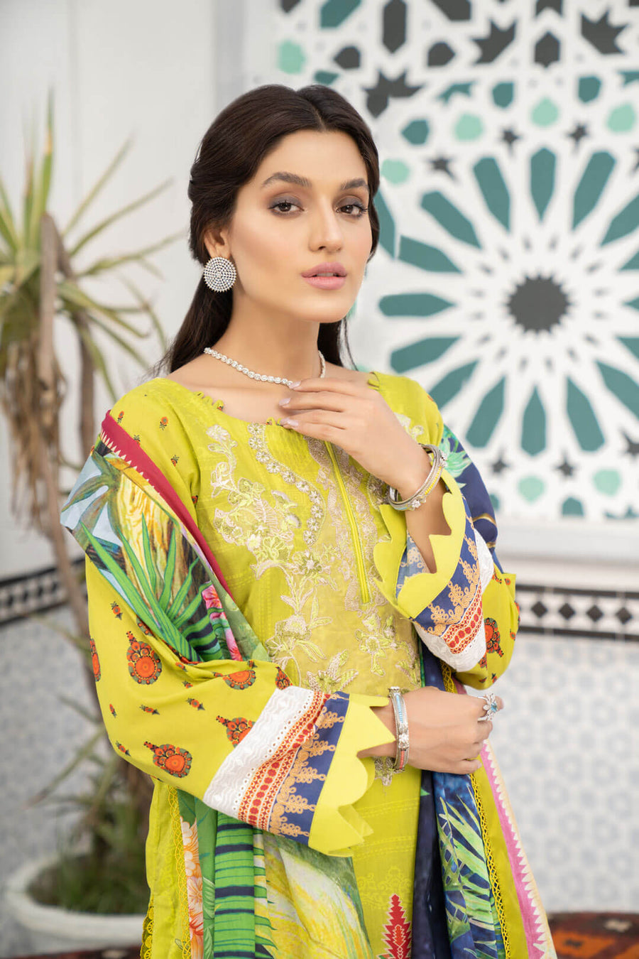 Noorangi Shaad Digital Printed Lawn Unstitched 3Pc Suit - Dhaani