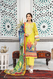 Noorangi Shaad Digital Printed Lawn Unstitched 3Pc Suit - Dhaani