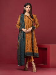 edenrobe Allure Printed Khaddar Unstitched 3Pc Suit EWU22A3-24455