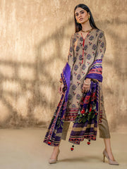 edenrobe Allure Viscose Linen Print with Shawl 3pc Suit EWU20A14-20373 - FaisalFabrics.pk