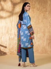 edenrobe Allure Viscose Linen Print with Shawl 3pc Suit EWU20A14-20375 - FaisalFabrics.pk