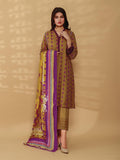 edenrobe Allure Viscose Linen Print with Shawl 3pc Suit EWU20A14-20382