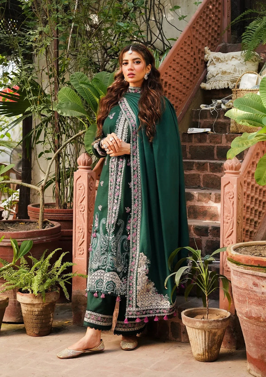 Elaf Premium Embroidered Khaddar Unstitched 3Pc Suit EKW-1B ARZOO