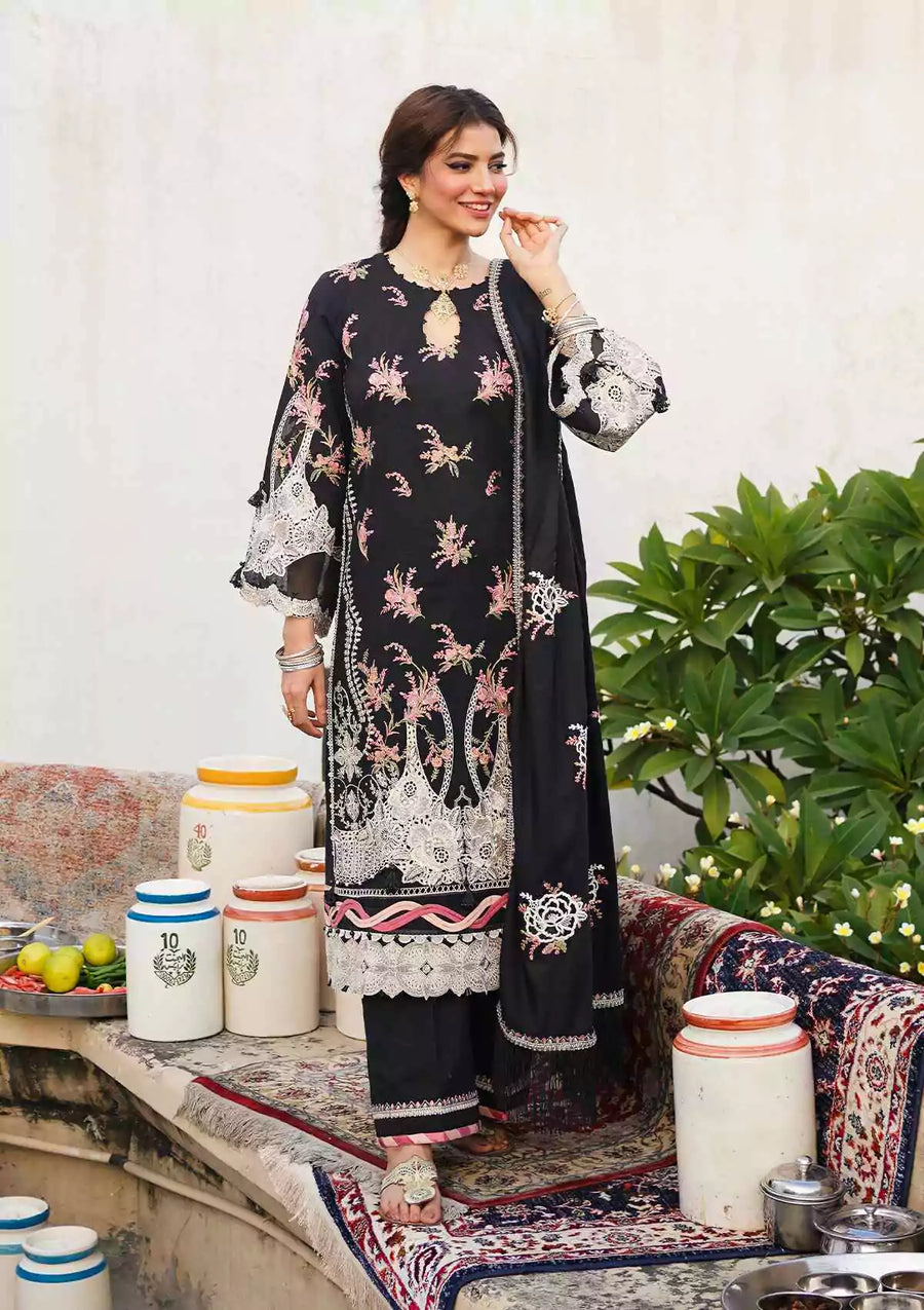 Elaf Premium Embroidered Khaddar Unstitched 3Pc Suit EKW-2 BANAFSH