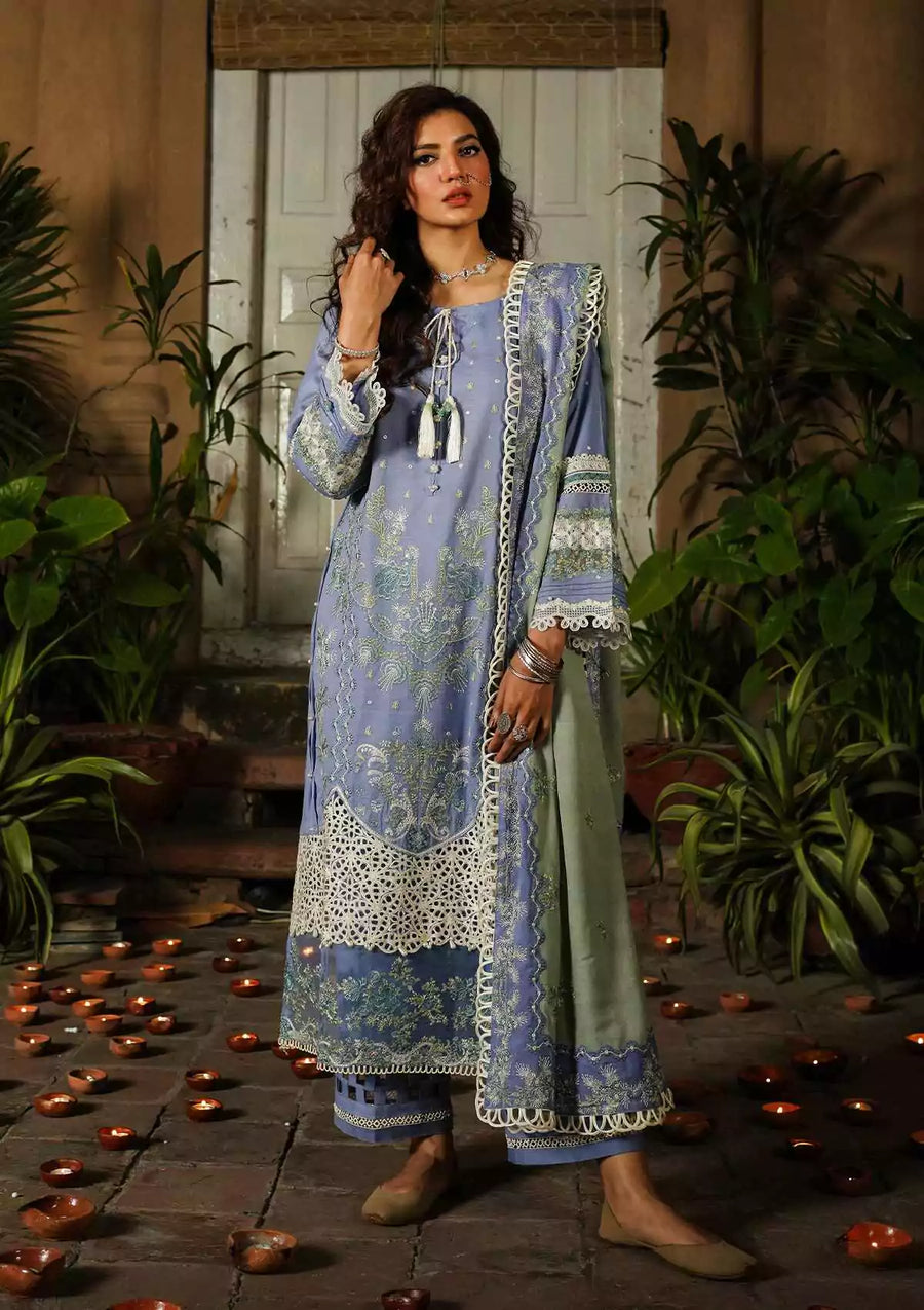 Elaf Premium Embroidered Khaddar Unstitched 3Pc Suit EKW-4B AFSANA