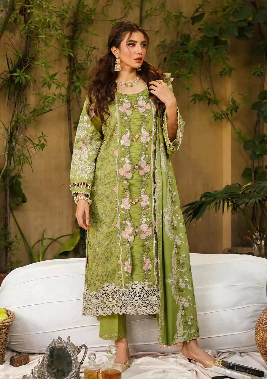Elaf Premium Embroidered Khaddar Unstitched 3Pc Suit EKW-5 AABROO