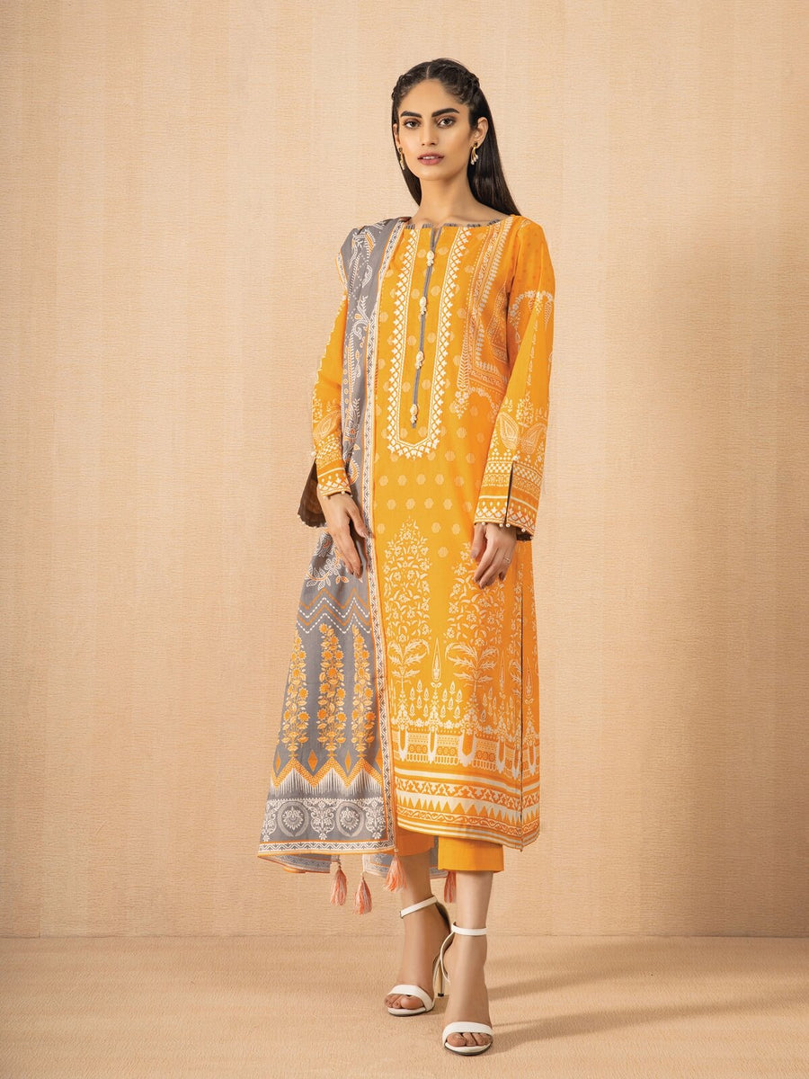edenrobe Allure Lawn Unstitched 3 Piece Printed Suit EWU21A1-20650 - FaisalFabrics.pk