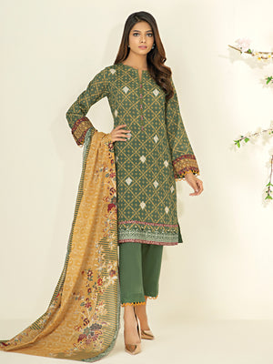 edenrobe Summer Luxe Lawn Unstitched 3pc Embroidered Suit EWU21V2-20413 - FaisalFabrics.pk