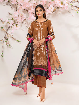 edenrobe Summer Luxe Lawn Unstitched 3pc Embroidered Suit EWU21V2-20461 - FaisalFabrics.pk