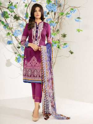 edenrobe Summer Luxe Lawn Unstitched 3pc Embroidered Suit EWU21V2-20465 - FaisalFabrics.pk