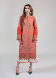 Hussain Rehar Roshan Luxury Lawn Unstitched 3 Piece Suit - Begonia