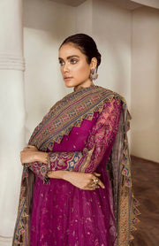 Baroque Embroidered Chiffon 3 Piece Suit - Cali Glam
