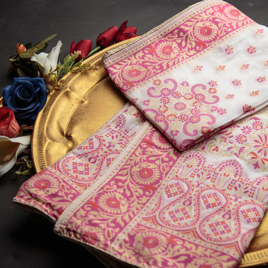 Tasneem Fabrics Women's Pure Silk Jacquard Dupatta - FBDY0002447