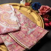 Tasneem Fabrics Women's Pure Raw Silk Jacquard Dupatta - FBDY0002448