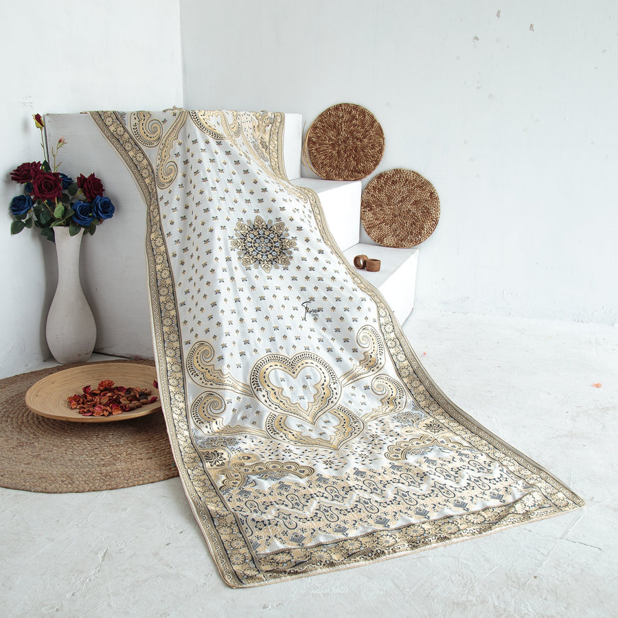 Tasneem Fabrics Women's Pure Raw Silk Jacquard Dupatta - FBDY0002442