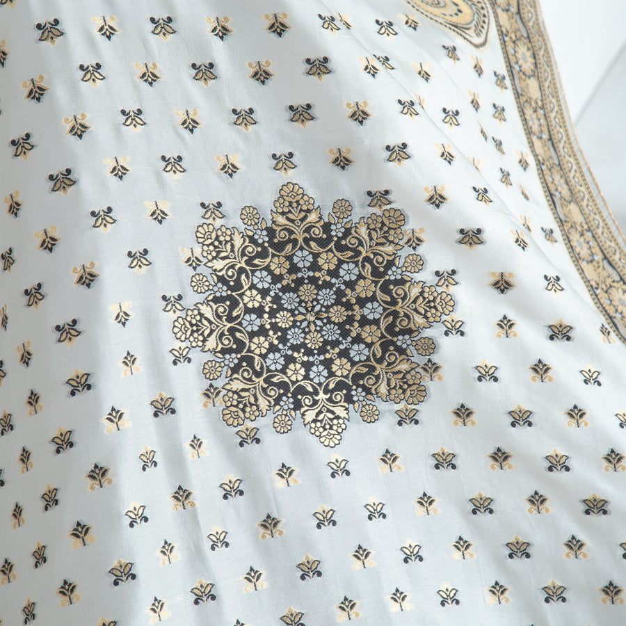 Tasneem Fabrics Women's Pure Raw Silk Jacquard Dupatta - FBDY0002442