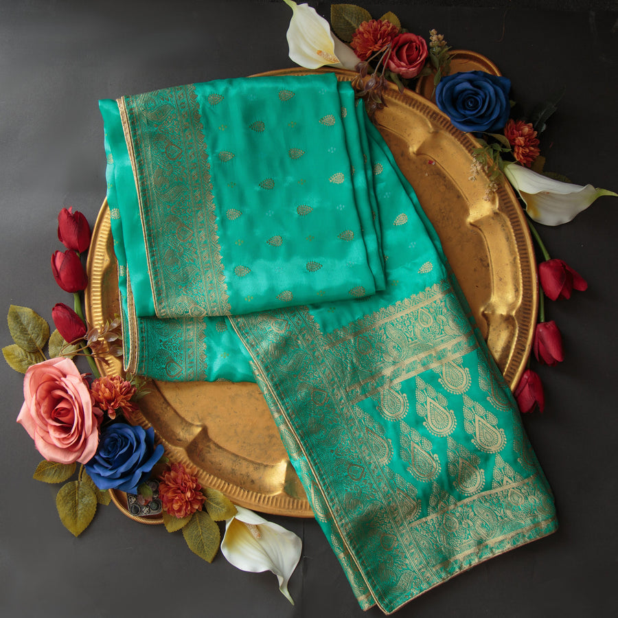 Tasneem Fabrics Women's Pure Gaji Silk Jacquard Dupatta - FBDY0002607