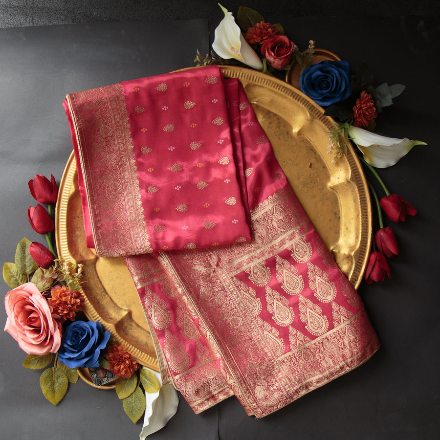 Tasneem Fabrics Women's Pure Gaji Silk Jacquard Dupatta - FBDY0002605