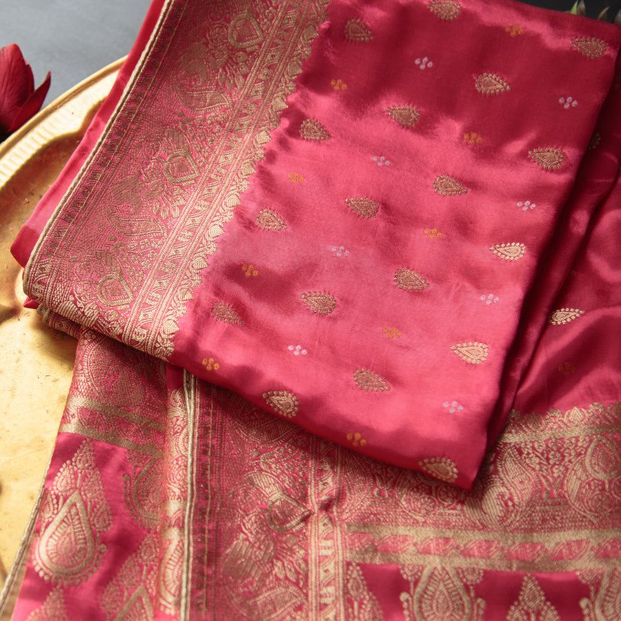 Tasneem Fabrics Women's Pure Gaji Silk Jacquard Dupatta - FBDY0002605