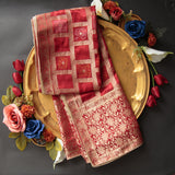 Tasneem Fabrics Women's Pure Gaji Silk Jacquard Dupatta - FBDY0002513