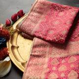 Tasneem Fabrics Women's Pure Gaji Silk Jacquard Dupatta - FBDY0002540