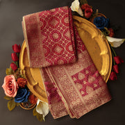 Tasneem Fabrics Women's Pure Gaji Silk Jacquard Dupatta - FBDY0002539