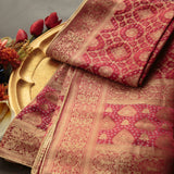 Tasneem Fabrics Women's Pure Gaji Silk Jacquard Dupatta - FBDY0002539