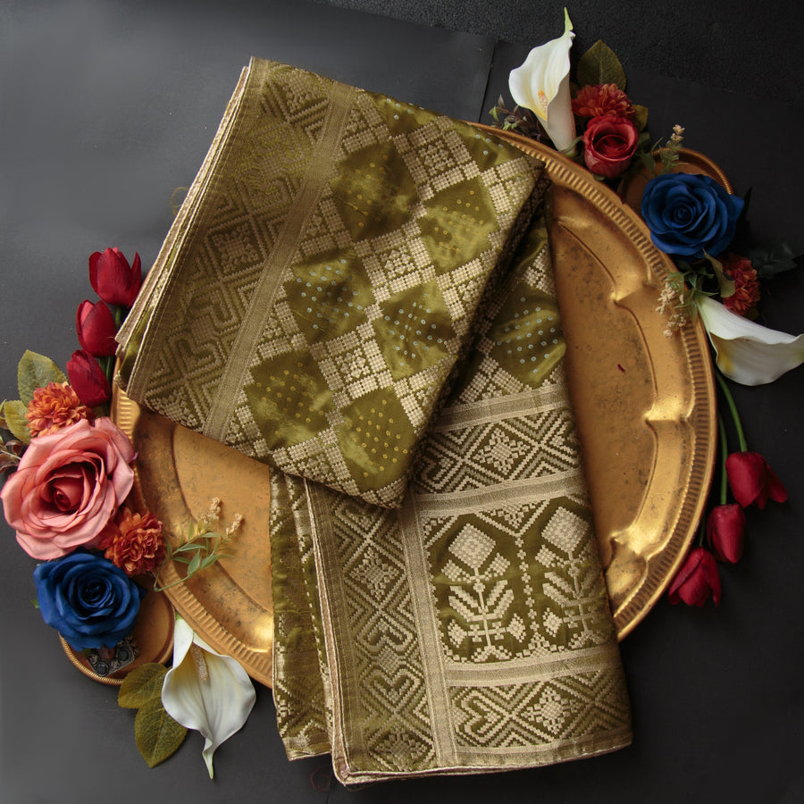 Tasneem Fabrics Women's Pure Gaji Silk Jacquard Dupatta - FBDY0002688