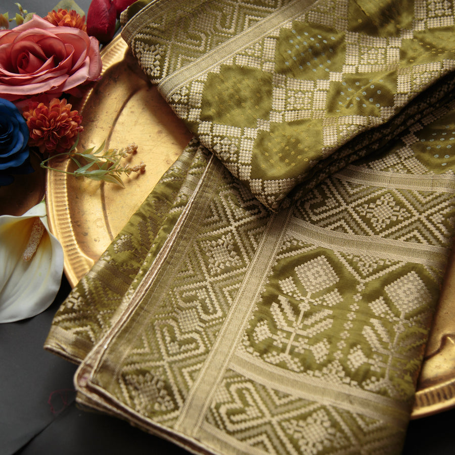 Tasneem Fabrics Women's Pure Gaji Silk Jacquard Dupatta - FBDY0002688