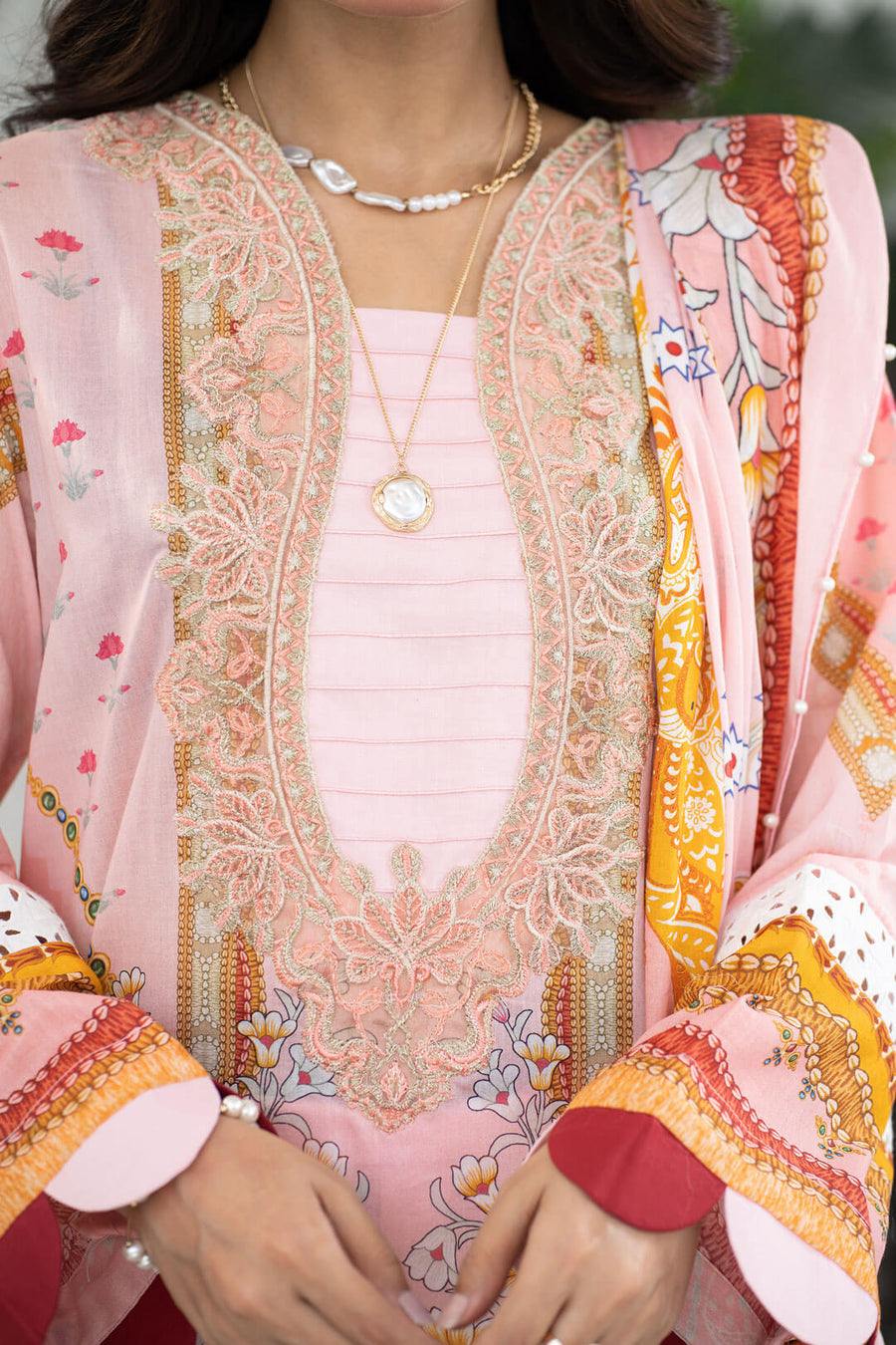 Noorangi Shaad Digital Printed Lawn Unstitched 3Pc Suit - MarJaan