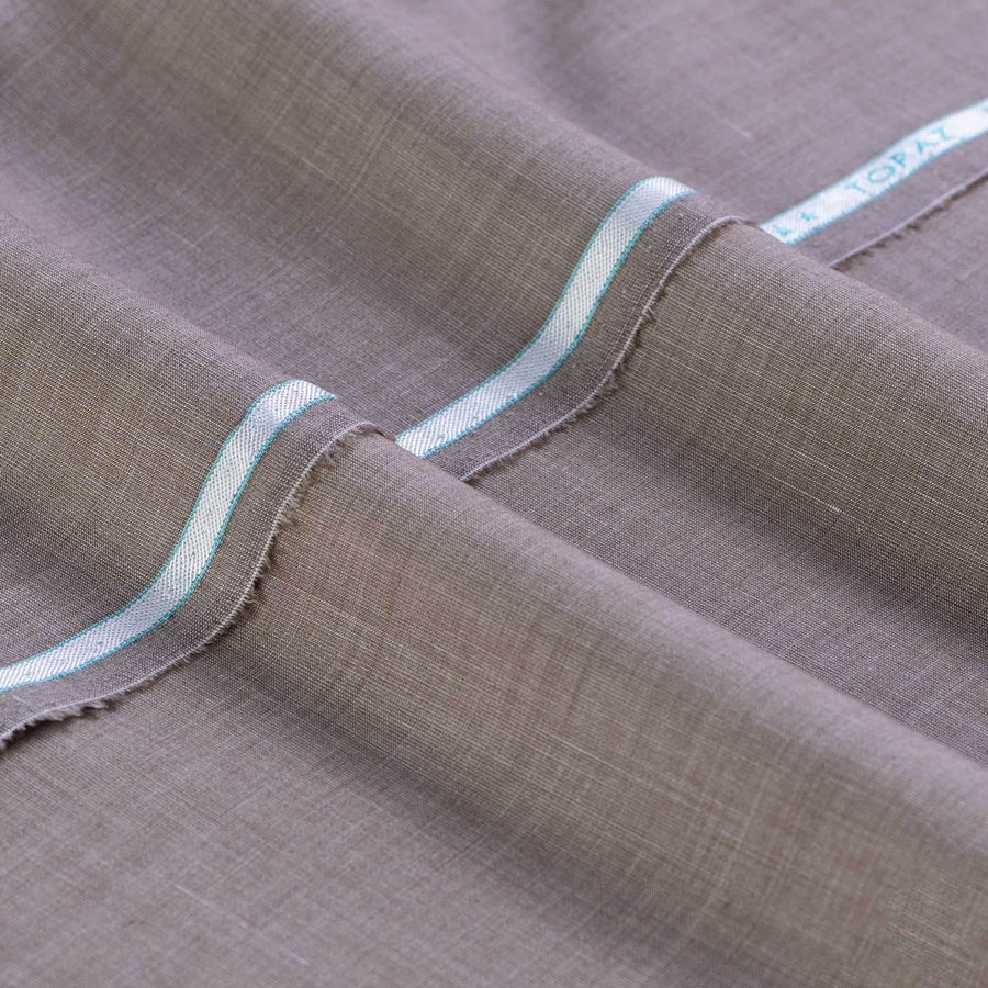 Dynasty Topaz Men’s Wash & Wear Shalwar Kameez Suit for Summer - Mid Brown - FaisalFabrics.pk