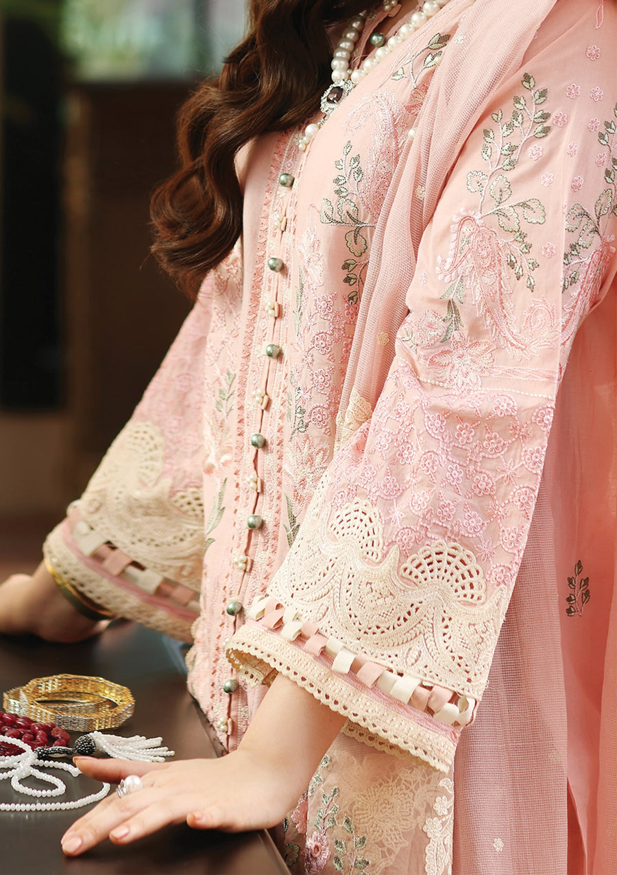KAHF Premium Embroidered Luxury Lawn Unstitched 3Pc Suit KLC-05