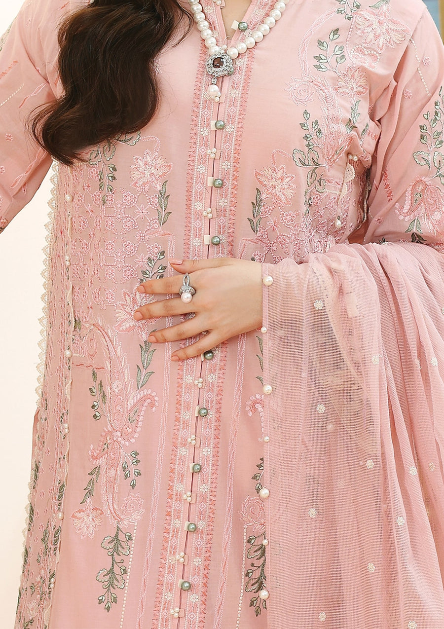 KAHF Premium Embroidered Luxury Lawn Unstitched 3Pc Suit KLC-05