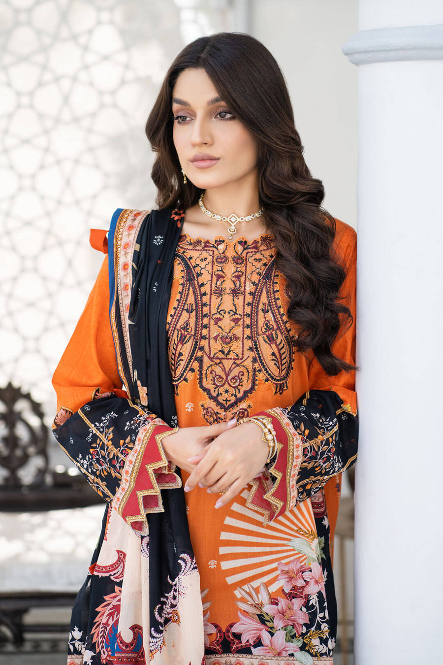 Noorangi Shaad Digital Printed Lawn Unstitched 3Pc Suit - Shafaq