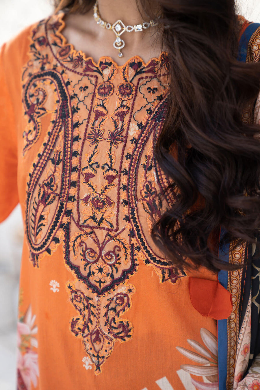 Noorangi Shaad Digital Printed Lawn Unstitched 3Pc Suit - Shafaq