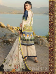 Shazmeen Printed Lawn Collection 3PC lawn Print Suit D-10 - FaisalFabrics.pk