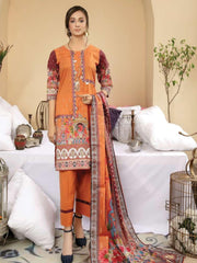 Al Kareem Zoha Printed Lawn Collection'21 Unstitched 3 Piece Suit D-01 - FaisalFabrics.pk
