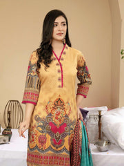 Al Kareem Zoha Printed Lawn Collection'21 Unstitched 3 Piece Suit D-03 - FaisalFabrics.pk