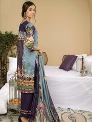 Al Kareem Zoha Printed Lawn Collection'21 Unstitched 3 Piece Suit D-05 - FaisalFabrics.pk