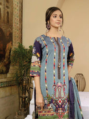 Al Kareem Zoha Printed Lawn Collection'21 Unstitched 3 Piece Suit D-05 - FaisalFabrics.pk